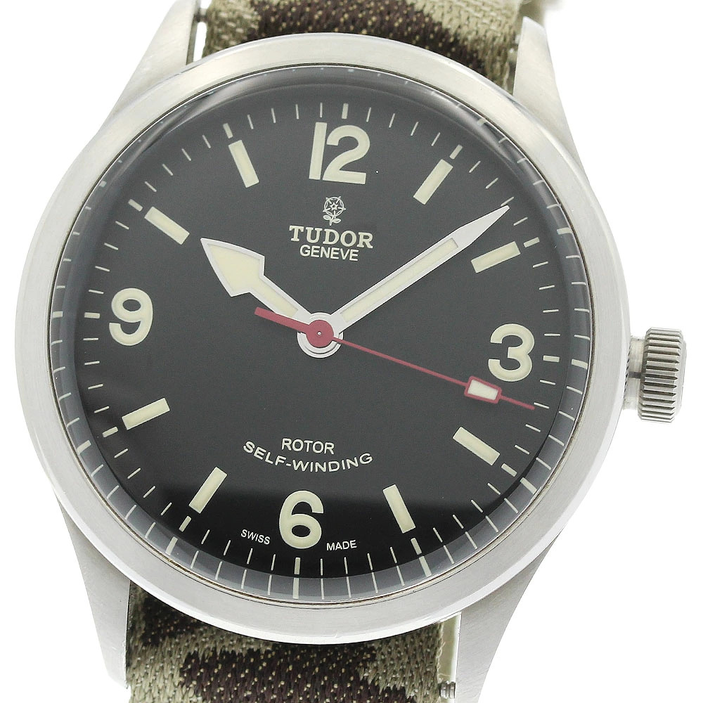 TUDOR WATCH 79910 HERITAGE RANGER AUTOMATIC BLACK DIAL STAINLESS STEEL MEN'S F/S