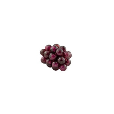 Vintage Garnet Crochet Bead 12x9mm, Single Bead Purple Unusual Stone