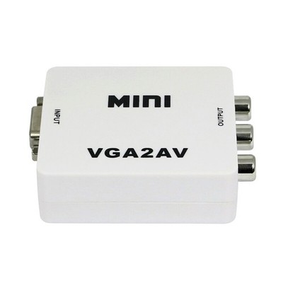 Mini VGA zum Konverter -PC zum TV - NTSC -Adapter (weiß) VGA an