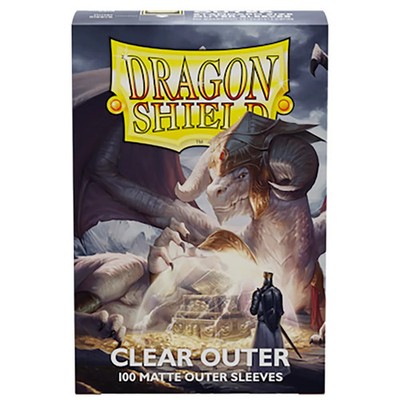 Clear Outer 100 Pcs Matte Dragon Shield :Outer Sleeves are Smooth & Tough - Comp
