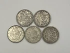 1921 S (2) & D (3) Morgan Silver Dollars • 90% Silver • Lot of 5 • A0003