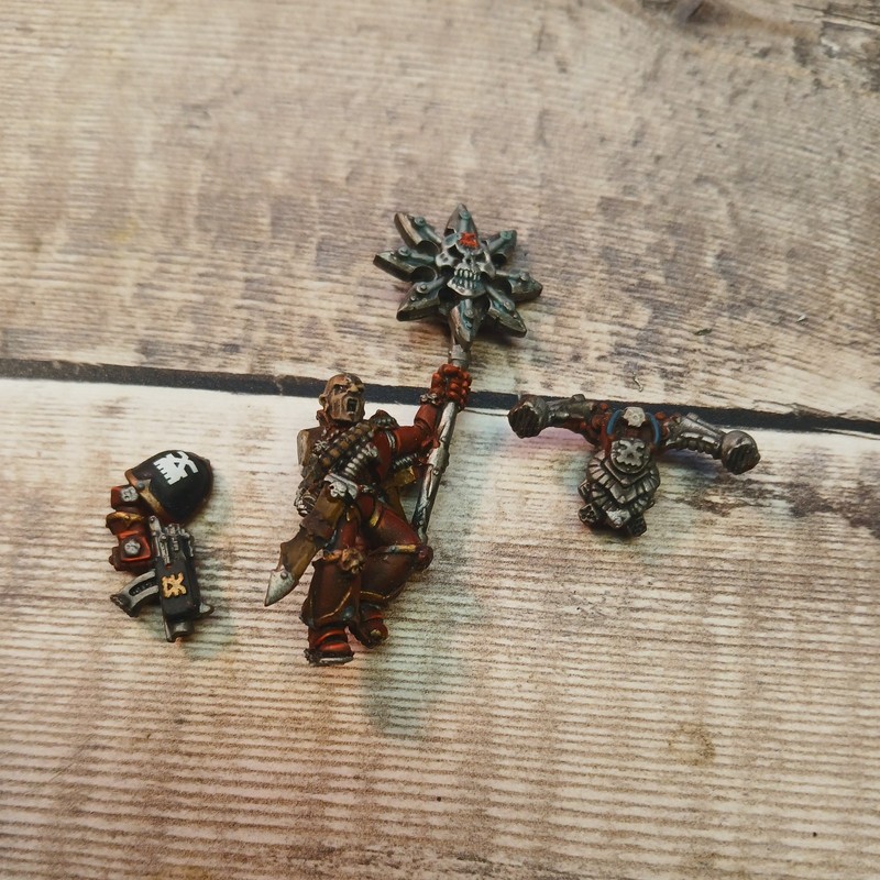 GW Classic Chaos Space Marine Standard Bearer 40K - (K046) Metal