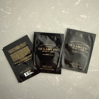 3X LE LABO Inc Grooming Shaving Cream 0.10oz/3ml each Travel Size Samples