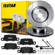 TEXTAR BREMSSCHEIBEN 330mm + BELÄGE HINTEN passend für PORSCHE PANAMERA 971