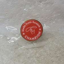 Made-from-Scratch Champion Pinback Button Round USA Made