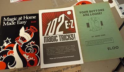 Lot Magic Book MAGIC AT HOME MADE EASY102 EZ Tricks Your Buttons are Loose