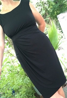   Hochwertig! Kleid CONNECTED APPAREL schwarz figurschmeichelnd L XL 40 42 44+