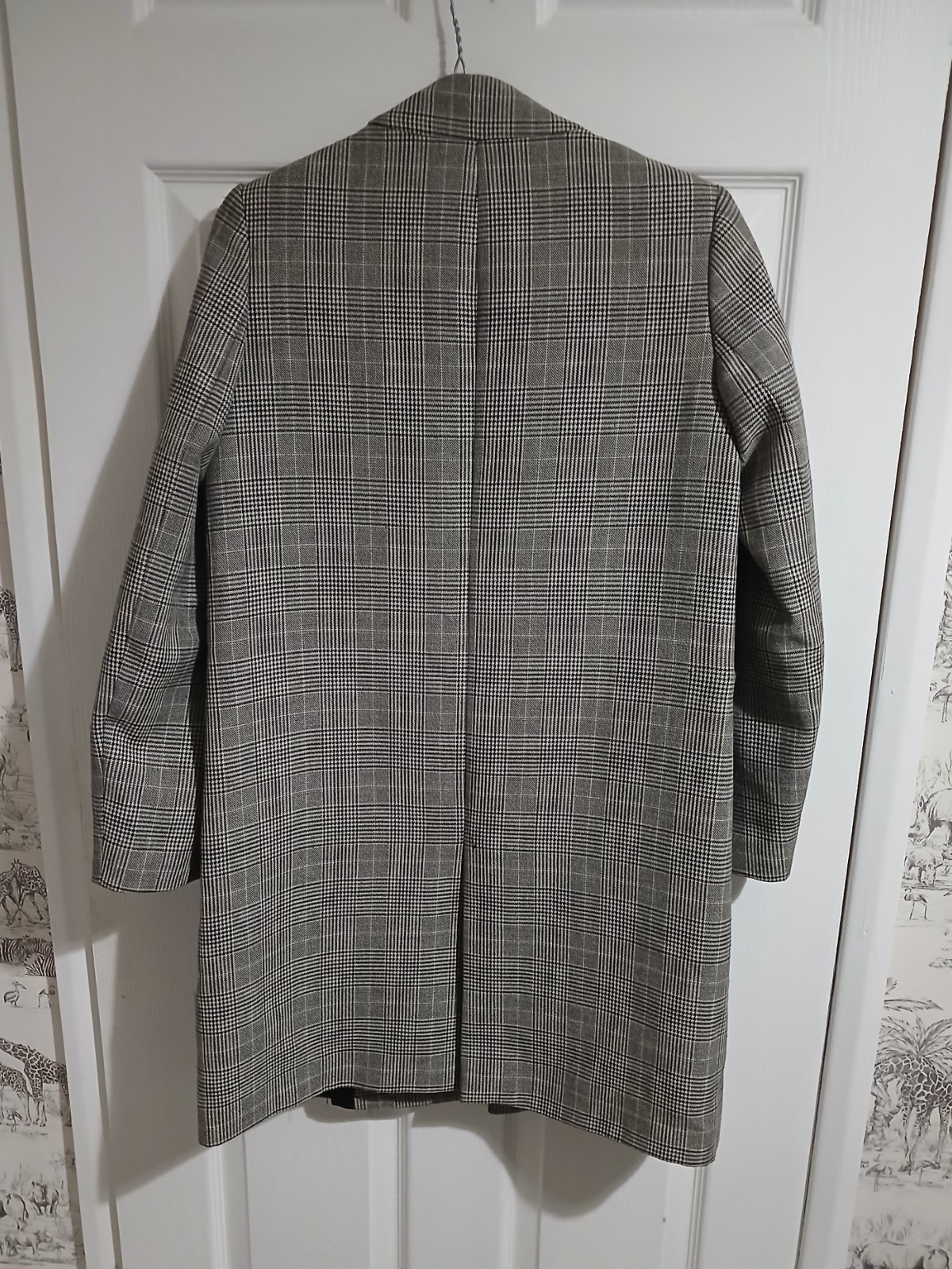 Zara Basic Women's Grey Check Double Breasted Lon… - image 10