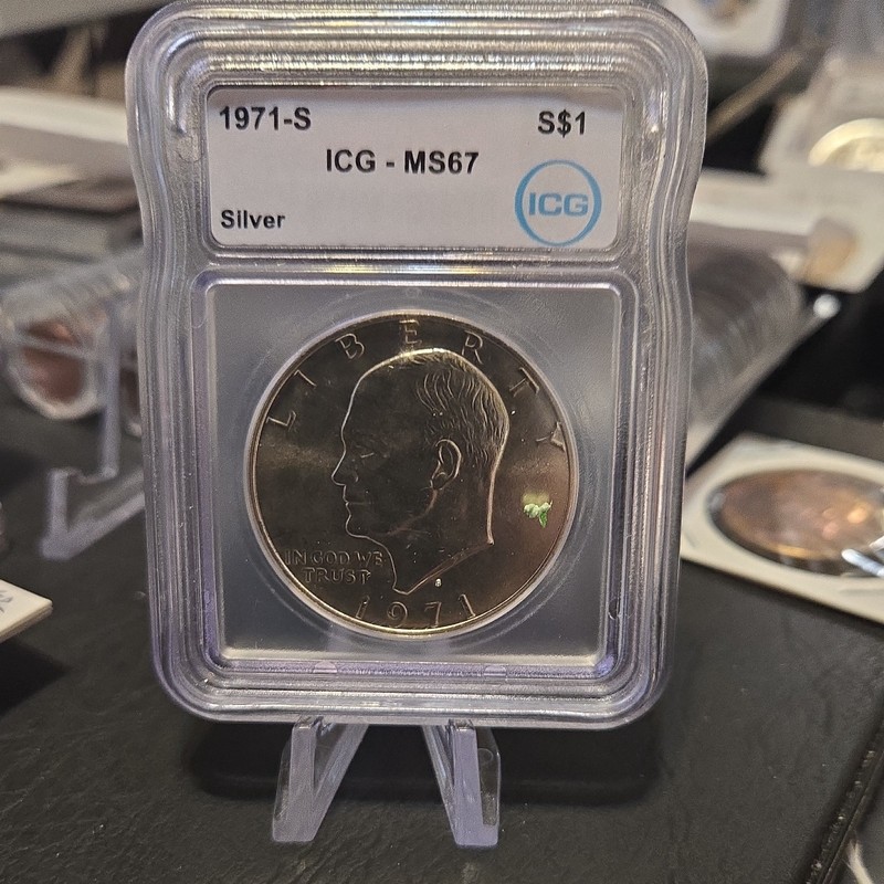 1971-S/S FS-501, Eisenhower $1 Silver Dollar Business Strike ICG MS67