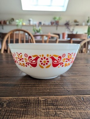 Vintage Pyrex Friendship Rührschüssel orange rot 8 3/4'' Retro 70er GC