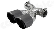 CARGRAPHIC Sport-Endrohr 100mm V2A Carbon-Matt Logo 718 Boxster Cayman Endrohr