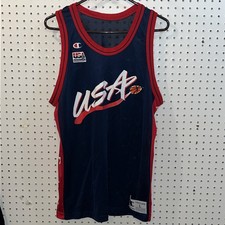 Champion Vintage 1996 Olympics Dream Team Usa Blank Basketball Jersey SZ Large