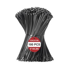 8 Inch Zip Ties 100 Pack - Heavy Duty 40lbs Tensile Strength