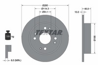 2Er-Set 2Er Set Bremsscheibe Textar 92081700 Honda 42510SM4950 Honda 42510SMA950
