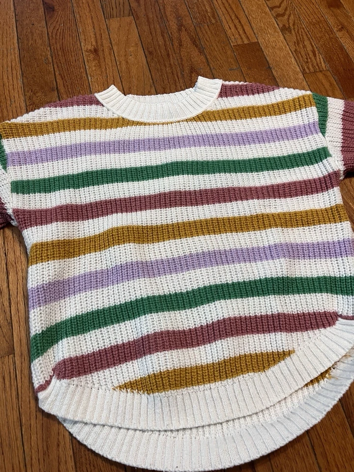 Kohls SO цветные полоски в полоску вязаный свитер средний - Изображение 3 из 4