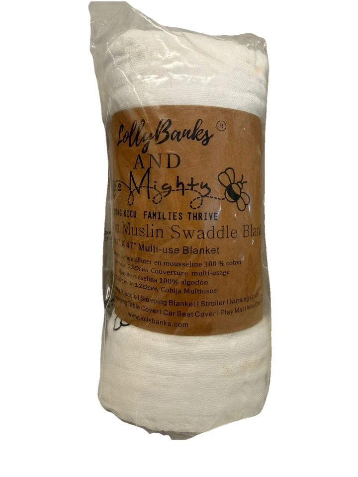 Manta de muselina de algodón para bebé niña Lolly Banks abejorros talla única nueva con etiquetas Foto 2 de 4