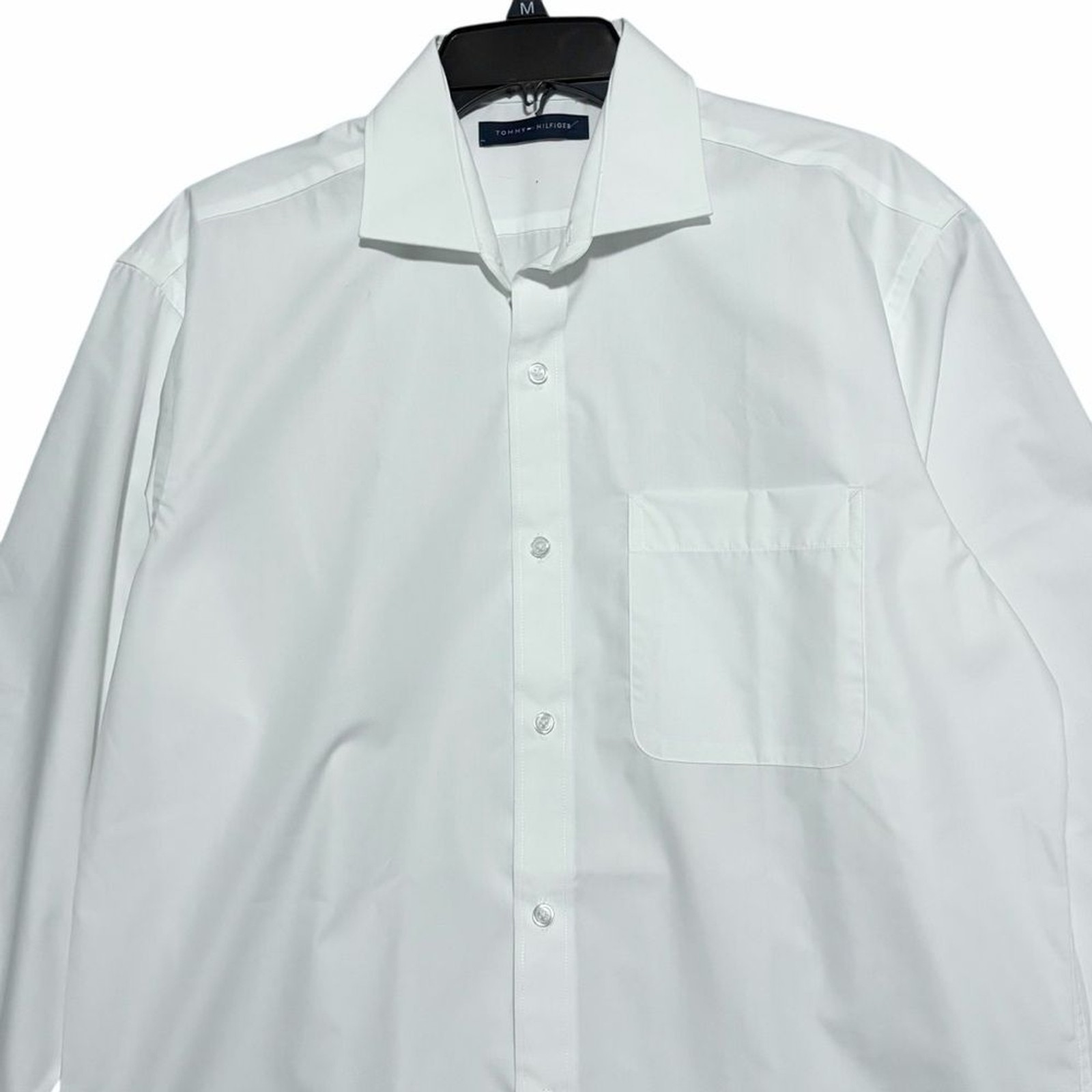 TOMMY HILFIGER NWT White Regular Fit Long Sleeve Button Down Shirt M 15.5 32/33 thumbnail 2