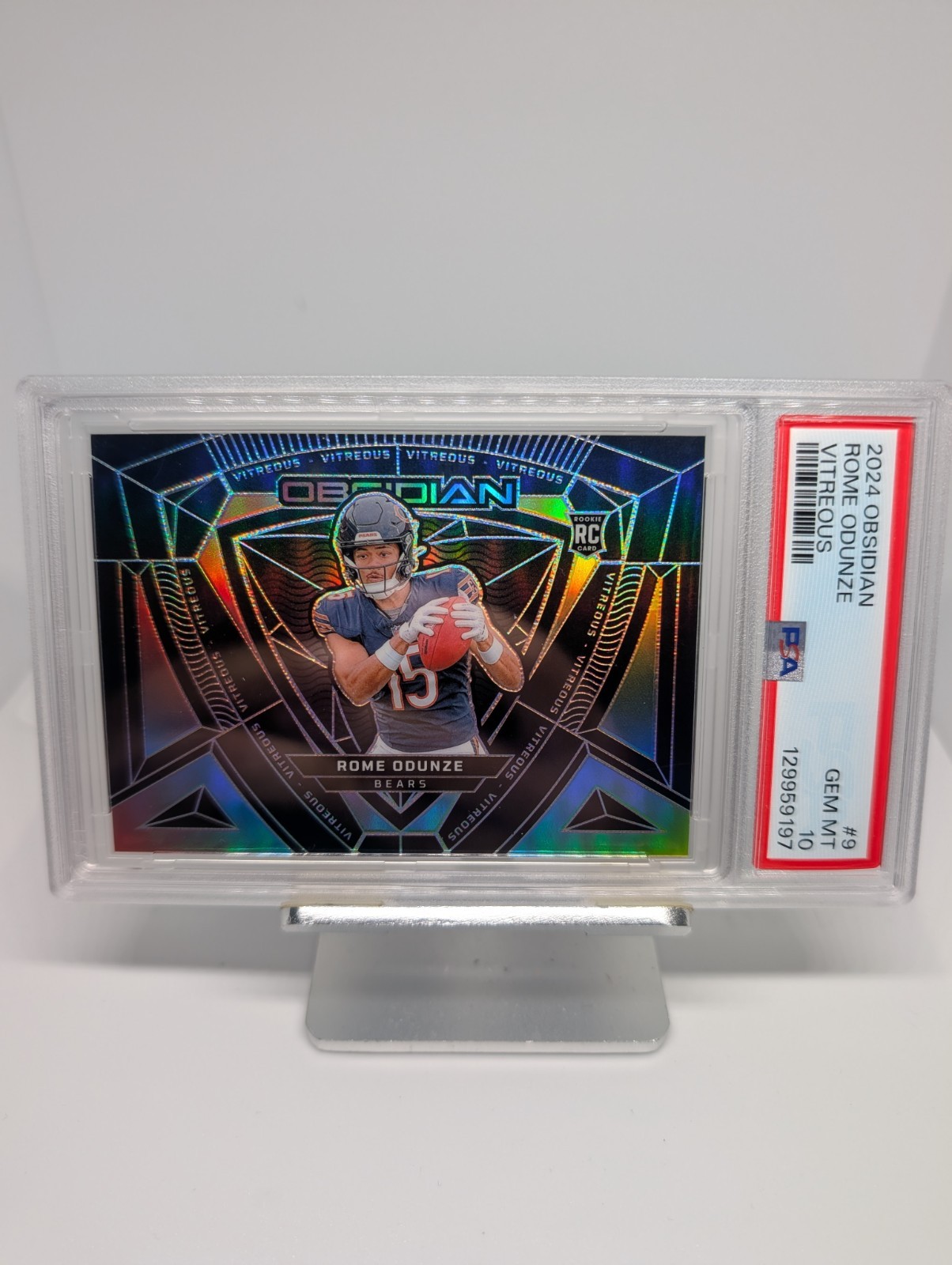 Rome Odunze Panini Obsidian Vitreous #9 Base