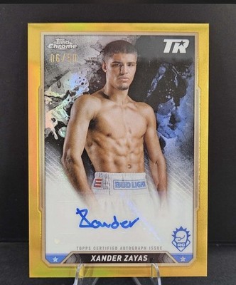 2024 Topps Chrome Boxing Xander Zayas Gold Auto Rookie /50