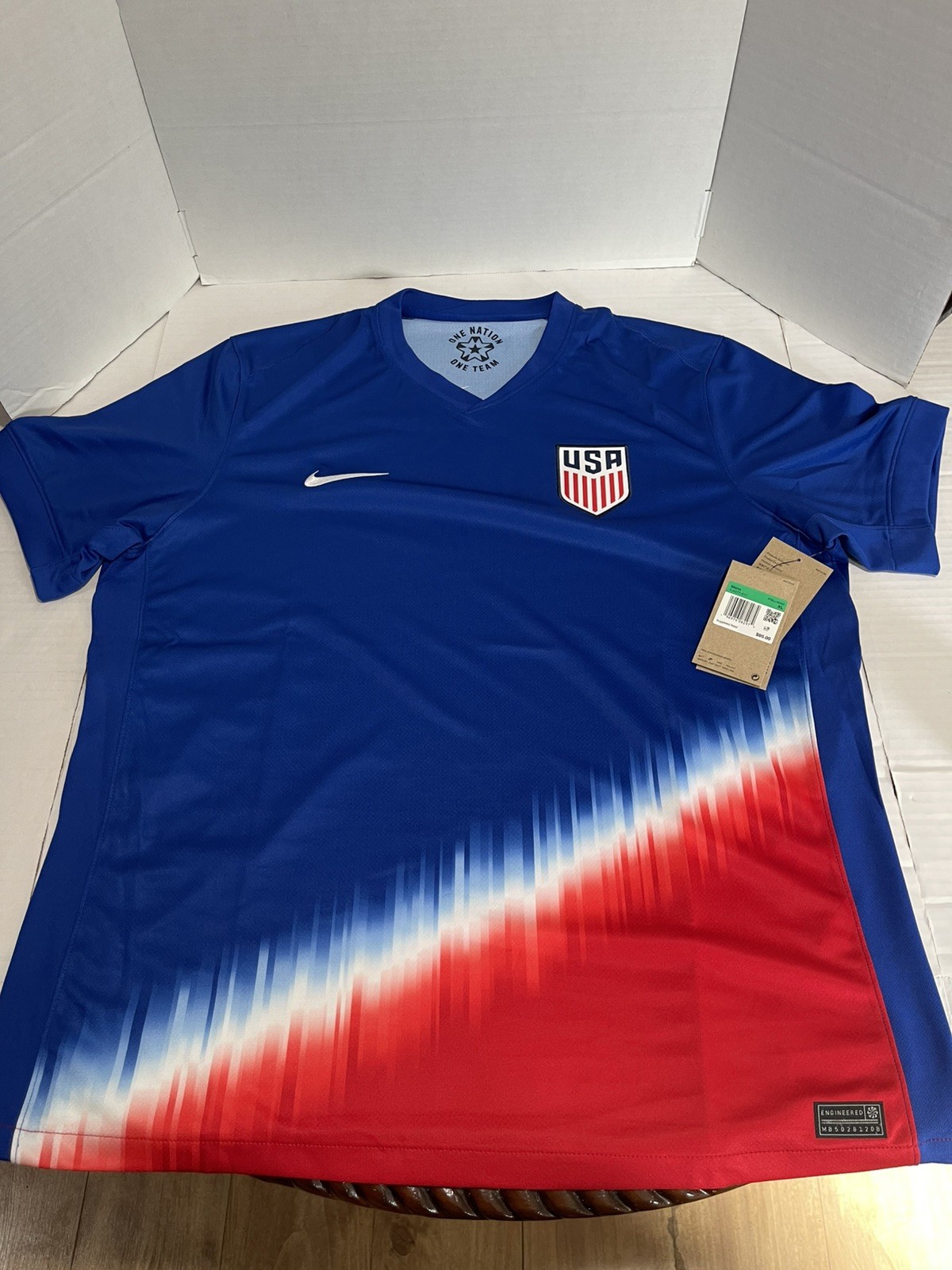 Nike USMNT USA 2024 Away Tie Dye Size XL Soccer Jersey FJ4277-417
