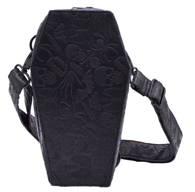 Kreepsville Coffin Hip Pouch Halloween Icons Skulls Bats Shoulder Crossbody Bag