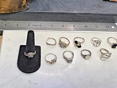 Sterling .925 Assorted Lot of Designer and vtg rings 29.77g  10 rings
