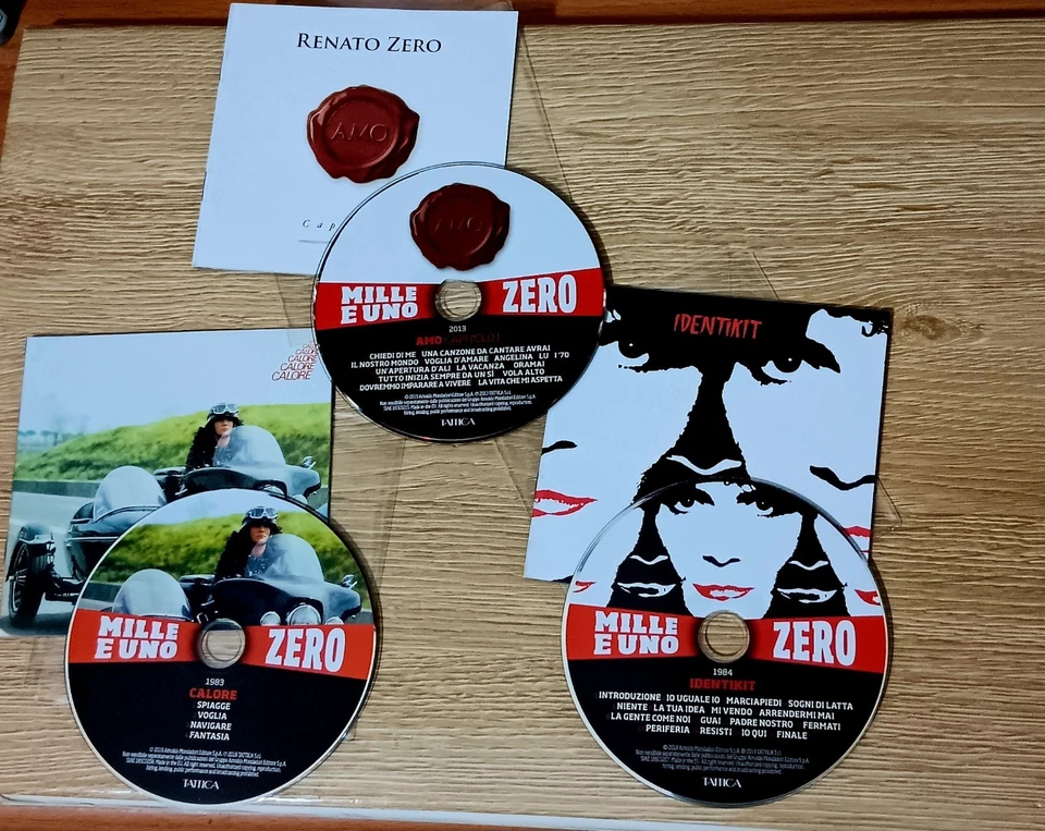 Renato Zero Stock 3 CD In Bustina+Volumetti (Come Nuovi) - Immagine 2 di 4