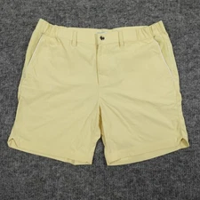 Criquet Golf Shorts Mens Large Yellow Stretch Nylon Blend 7" Inseam