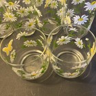 Vtg 70s Libbey Daisy and Butterfly Drinking Glasses - Set of 6 (4 Tall, 2 Short) — photo 3