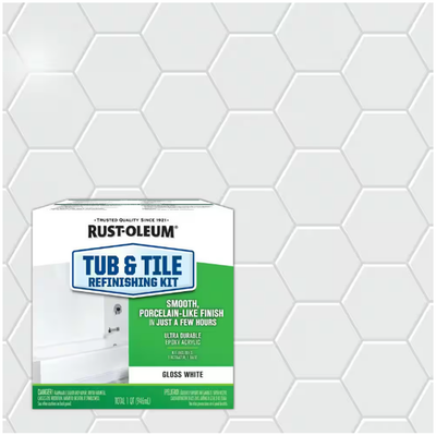#ad #ad 1 Quart Gloss White Tub and Tile Refinishing Kit for Ceramic and Porcelain Surfa $24.99