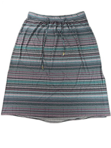 Lane Bryant Line Skirt 22 Plus 22/24 Multicolor All Over Print Polyester Spandex