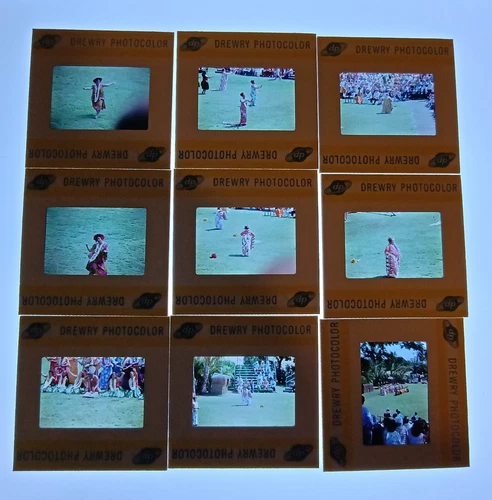 Lot of 9 Vintage 1970s Slide Honolulu Hawaii HULA COMPETITION ORIGINAL