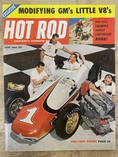 HOT ROD MAGAZINE JUNE 1961 MODIFYING GM'S LITTLE V8'S CAR SHOW SUPER STOCKS