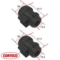 2X Lagerung FüR Stabilisator Corteco 80001465 Stabilager Gummilager