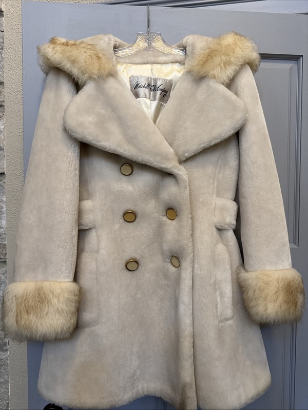 Marshall Field & Company Vintage Faux Fur Coat With Hood