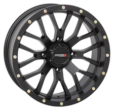 System 3 ST-3 18x7 ATV/UTV Wheel - Matte Black (4/137) 4+3 [18S3-1137]
