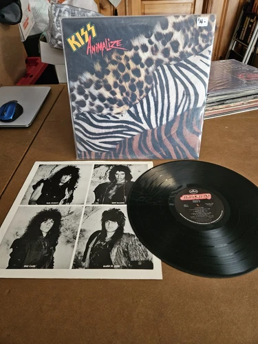 KISS Asylum LP 1985 422-826-099 1M-1 Vinyl, W/Animalize Record