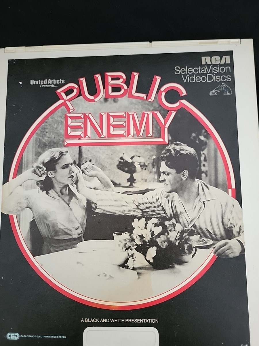 Vtg CED VIDEODISC-PUBLIC ENEMY-James Cagney- Jean Harlow- Joan