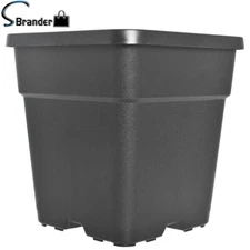 10 Pcs 5 Gallon Square Plastic Plant Flower Pots For Indoor Outdoor Nursery Pots