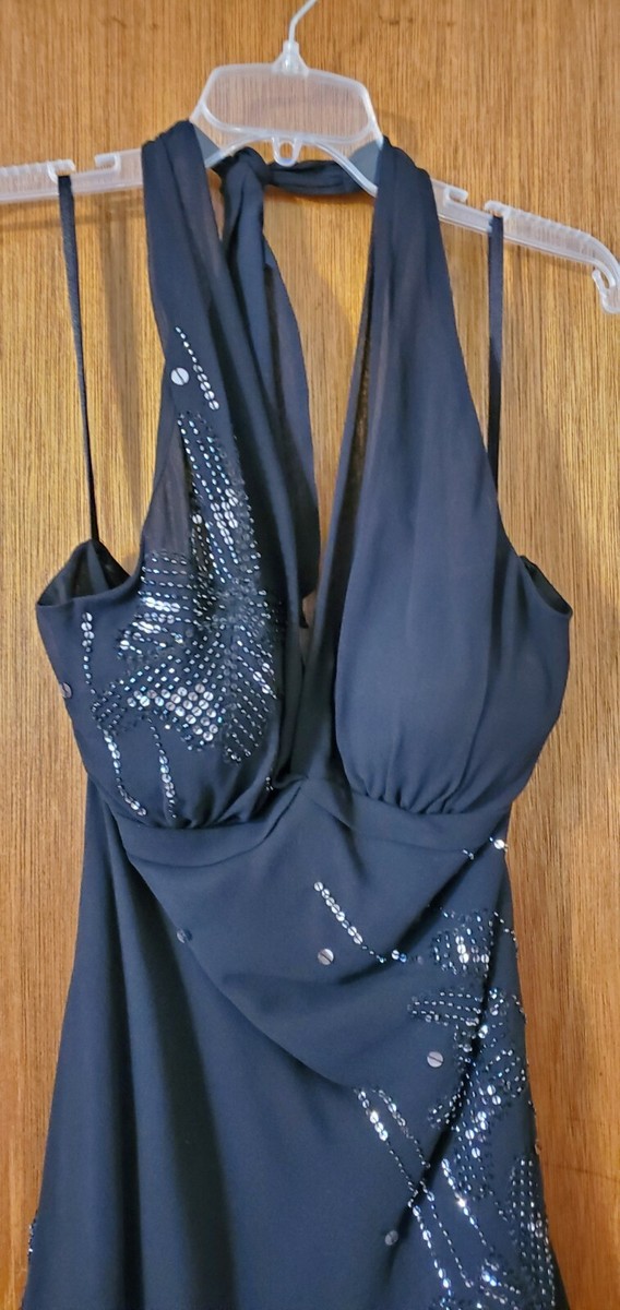SALE！【BCBG MAXAZRIA】ジャカード シルク ドレス WOMENS VINTAGE BLACK BCBG MAXAZRIA SEQUIN SILK COCKTAIL