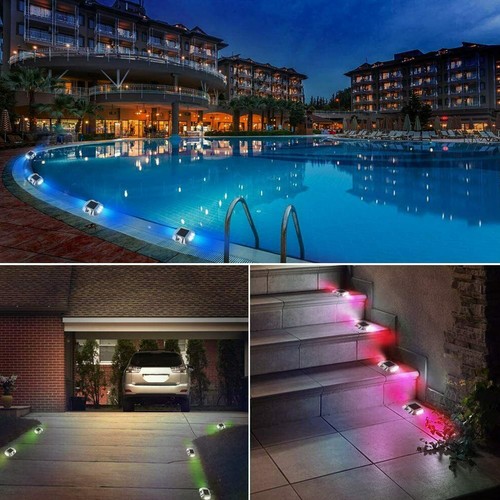 2/4/6/Solar 6LED Road Step Path Light Dock For Outdoor Waterproof Driveway Deck - Picture 5 of 33