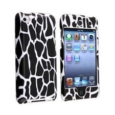 For Apple iPod Touch 4th Gen 4G Black Giraffe Animal Print Full Hard Case Cover