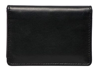 RFID Leather Wallet for Men Women Travel Bifold Card Holder Full Grain Cow Nappa