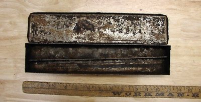 Vntg Hand Made Tool Box,Case,12-1/8'' X 2-11/16'' X 1-9/16'',EMPTY BOX,FOR RESTORE!