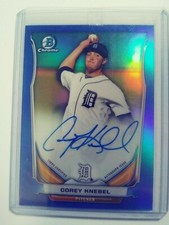 2014 bowman chrome corey knebel blue refractor auto /150