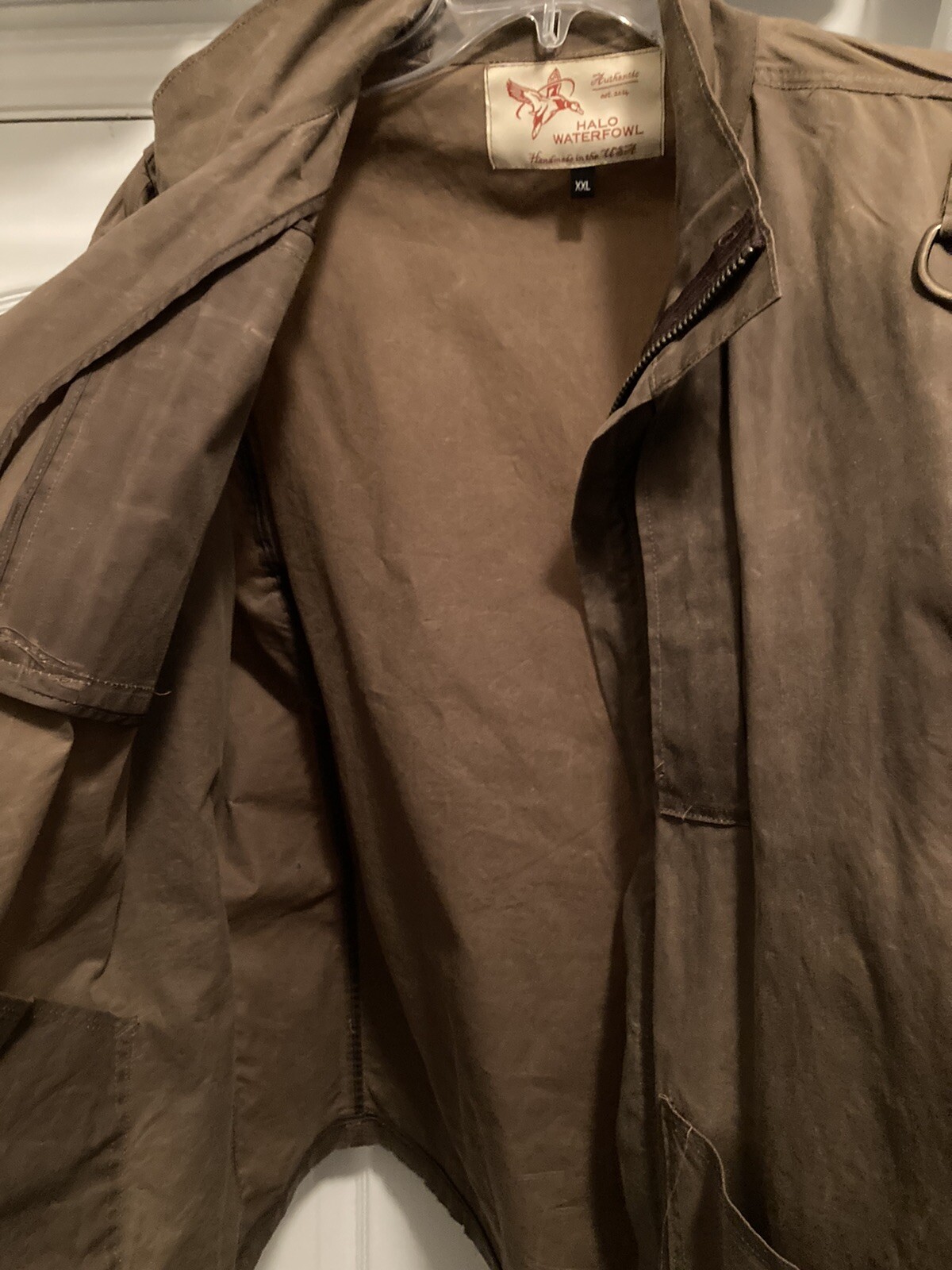 Halo Waterfowl Waxed Cotton Duck Hunting Jacket RARE Gem