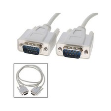 1.5M RS232 DB9 9 Pin Male to VGA Video 15 Pin Male Adapter Cable 5ft