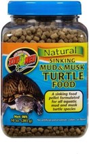 Zoo Med Mud Musk Turtle Food Natural Sinking Pellets 10 Ounce Pack