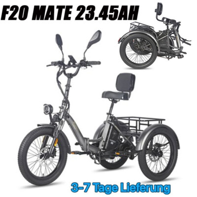 20 zoll Fafrees F20 Mate Elektro Dreirad 23.45AH 500W 3 Räder E-Bike mit Korb