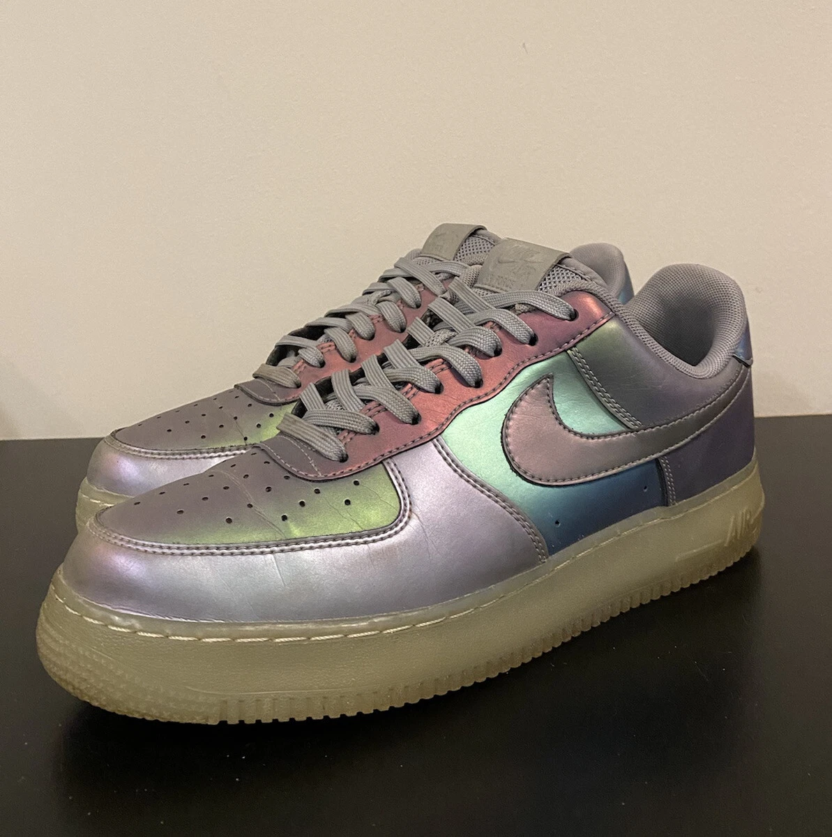 RARE🔥 Nike Air Force 1 ‘07 LV8 Iridescent Stealth Anthracite Sz 9.5  718152-019